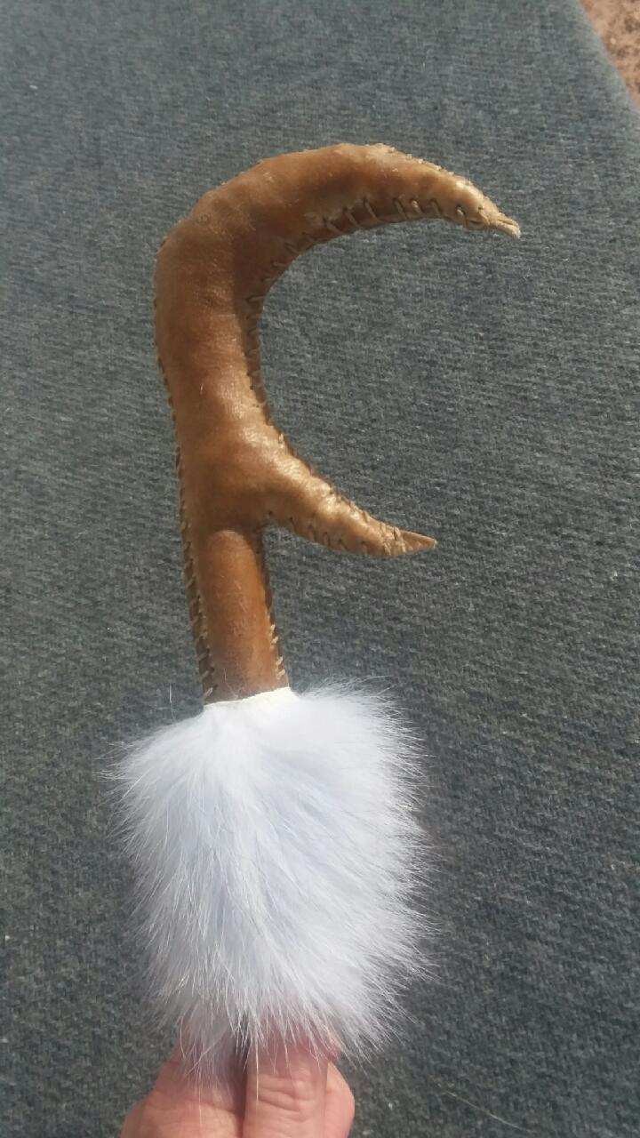 Moose hide rattle