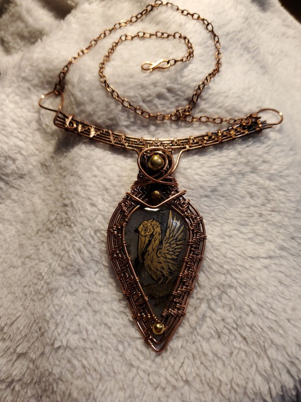 Pelican Rutilated Quartz Statement Necklace