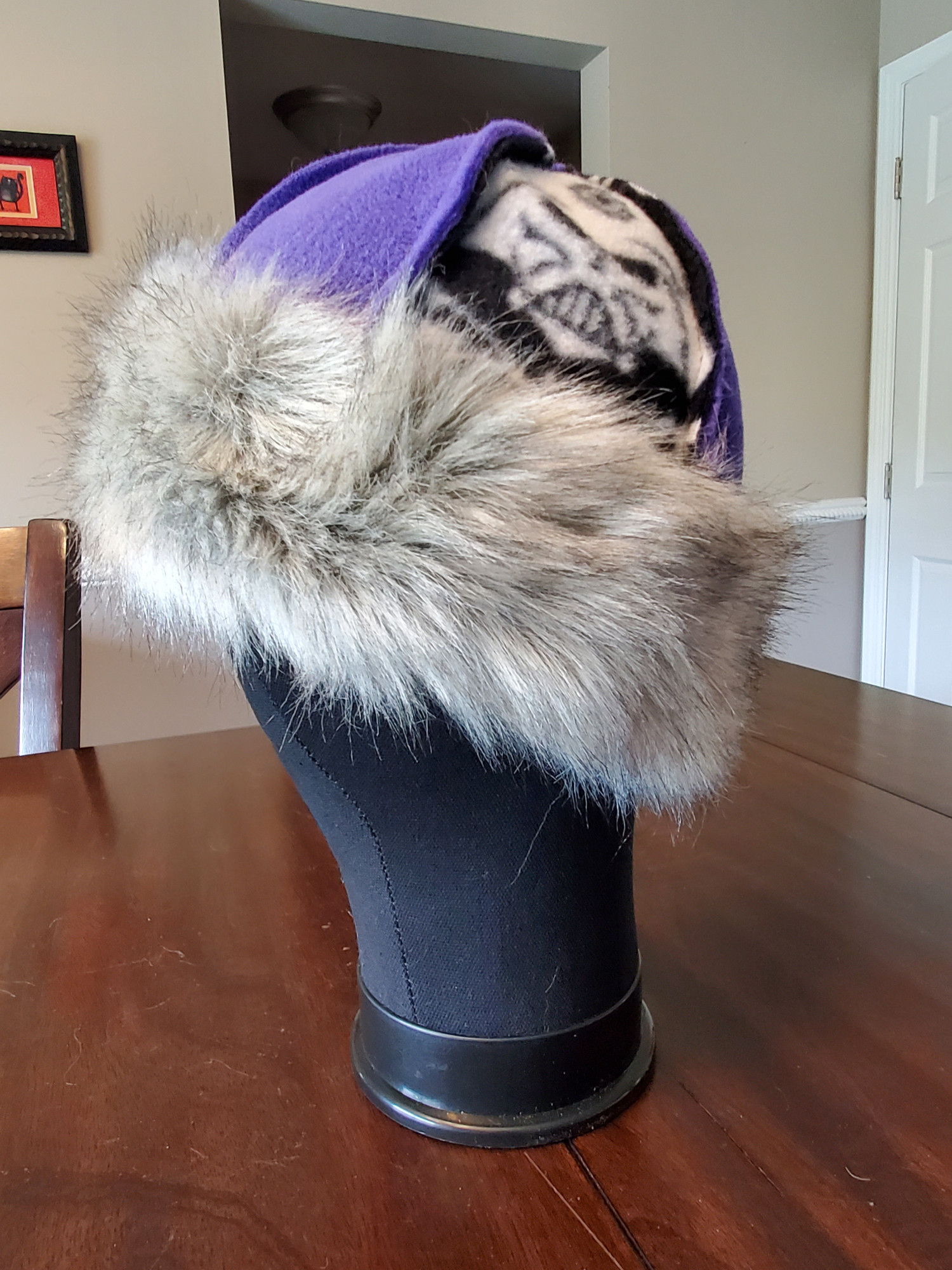 Viking Birka Hat Purple Vader Polar Fleece Small