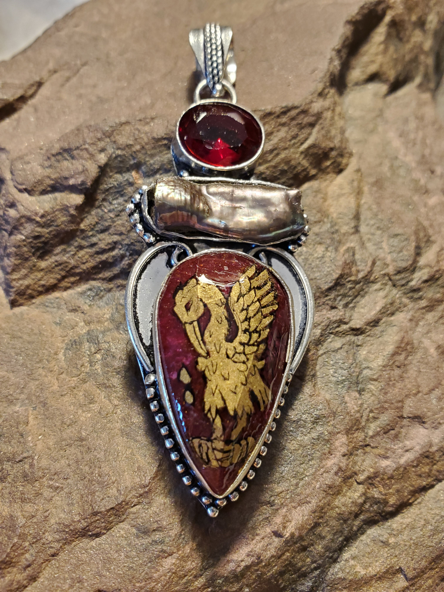 Pelican Agate Pendant