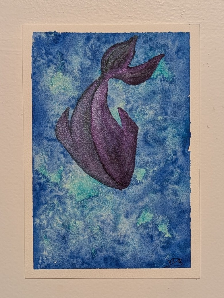 Iridescent Fish Watercolor Painting