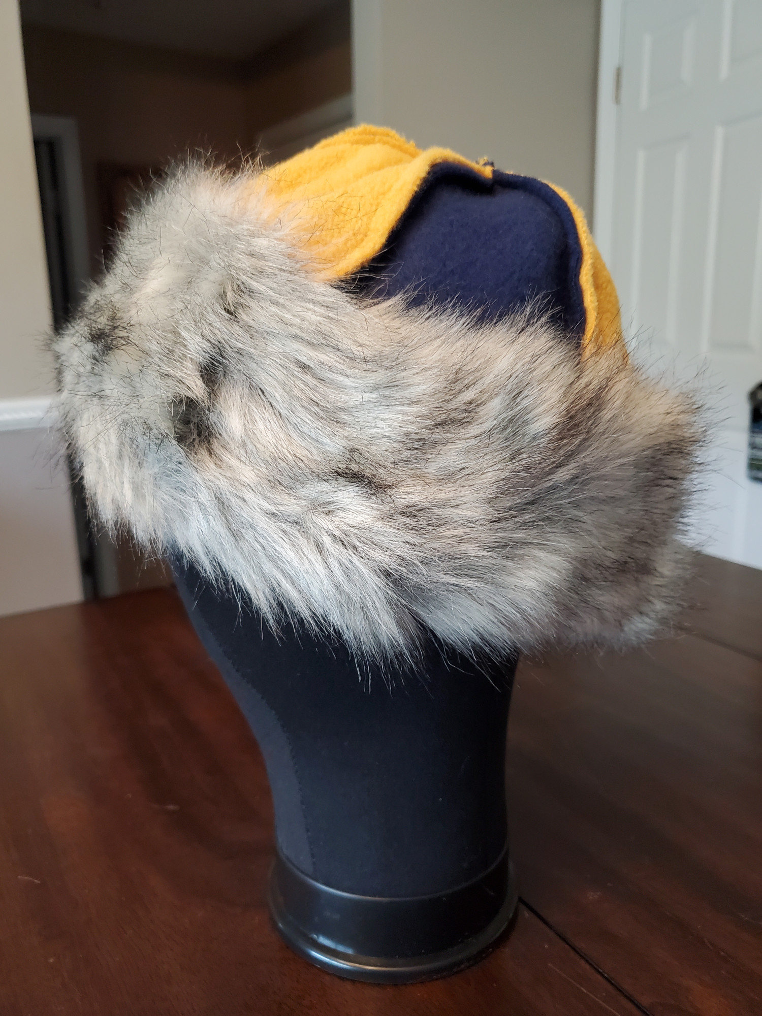 Viking Birka Hat Blue Gold Polar Fleece M