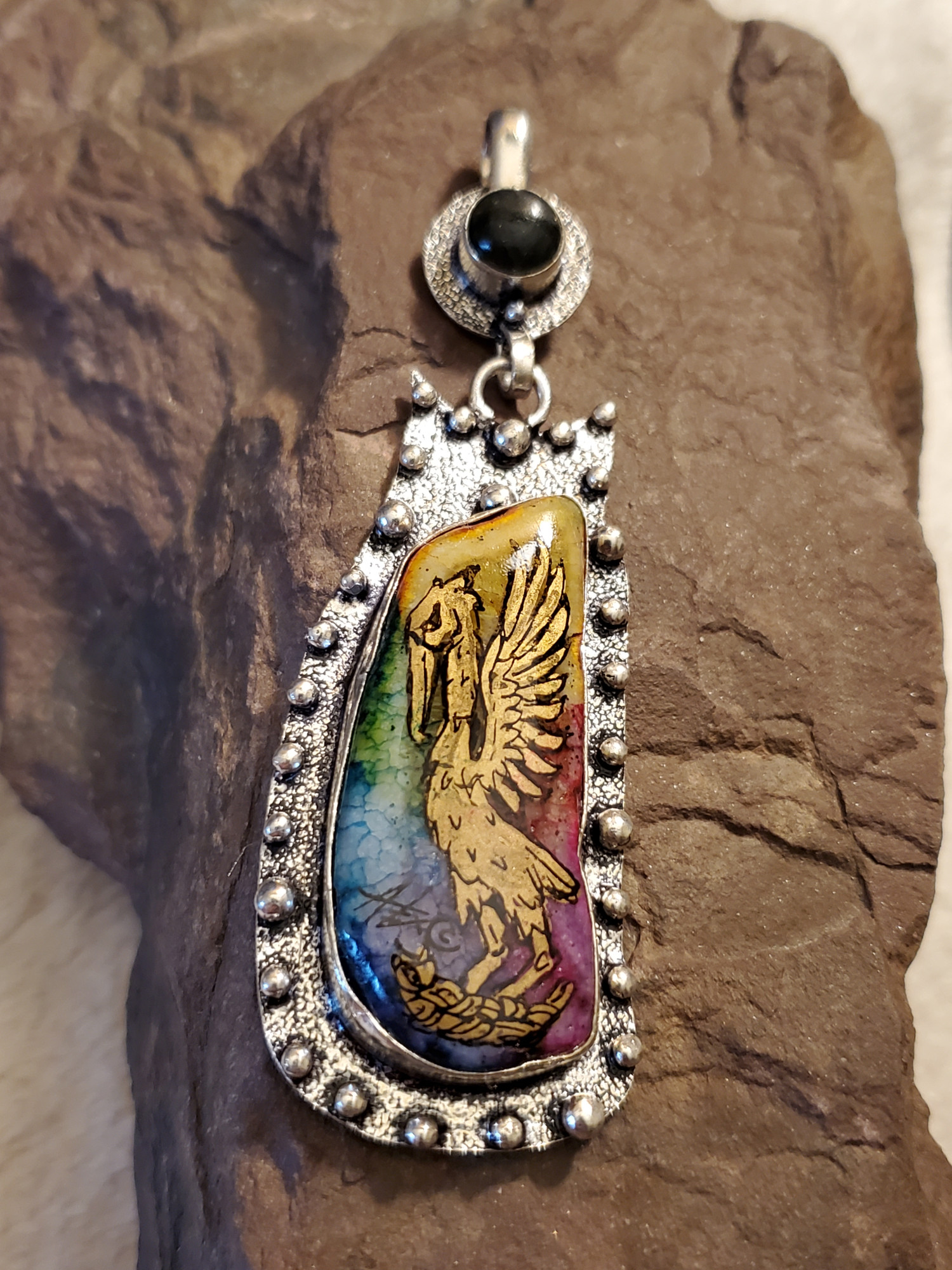 Pelican Rainbow Solar Quartz Pendant