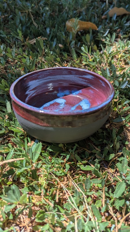 Black clay bowl