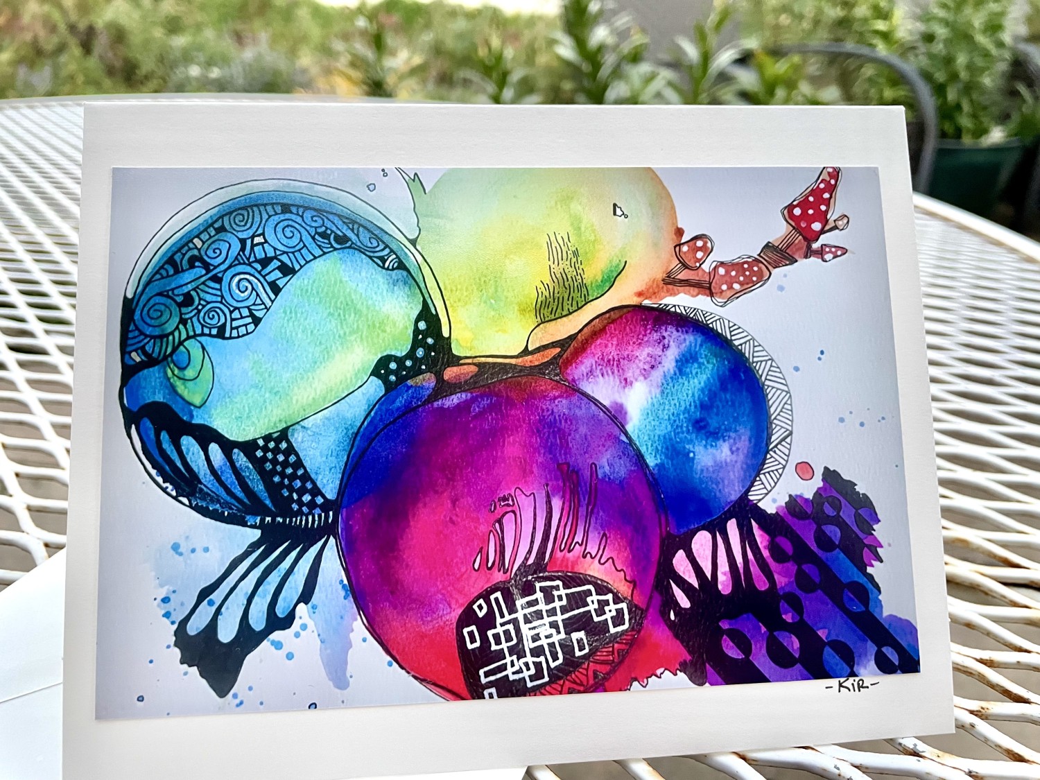 Cosmic Bloom Greeting Card
