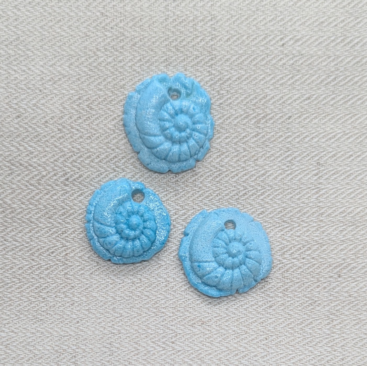 Faience Shell Pendant