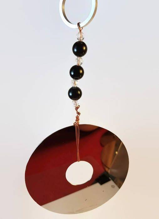 Computer hard drive platter suncatcher