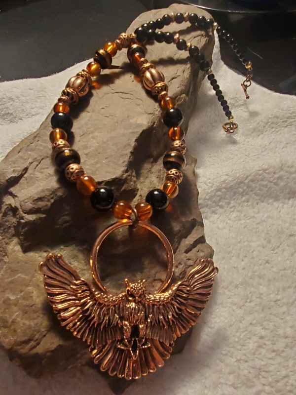 Hoot Hoot in the Night Statement Owl Necklace