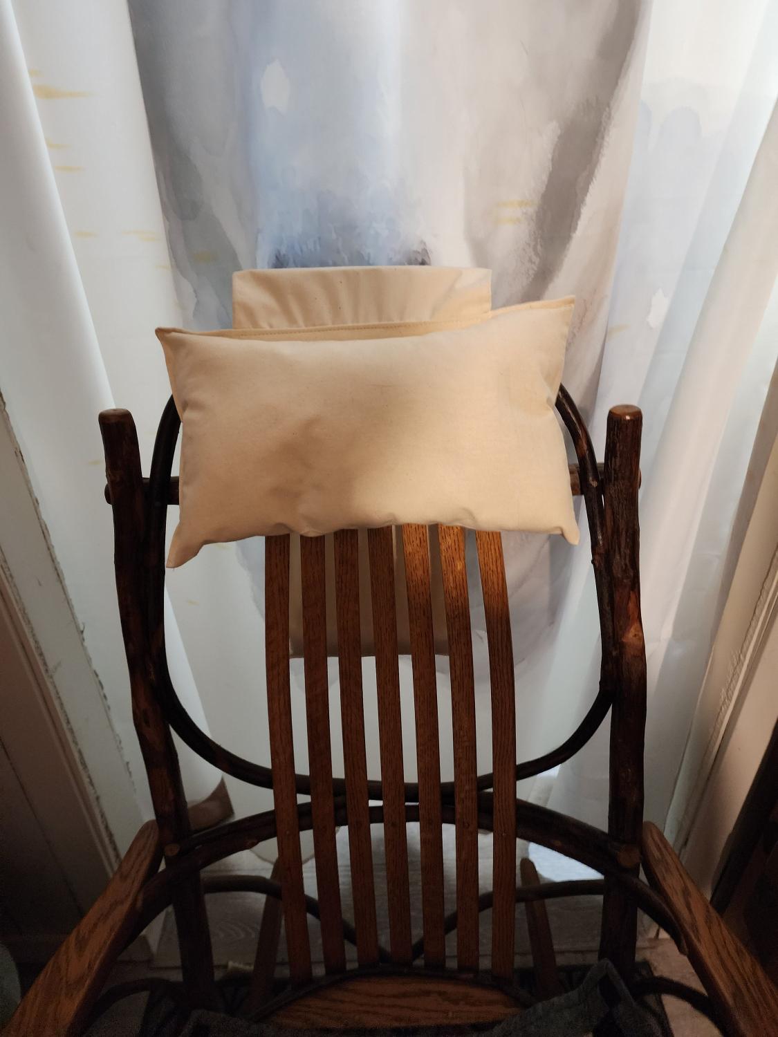 Organic Wool Neck Pillow – Cotton Cover, Lumbar Support