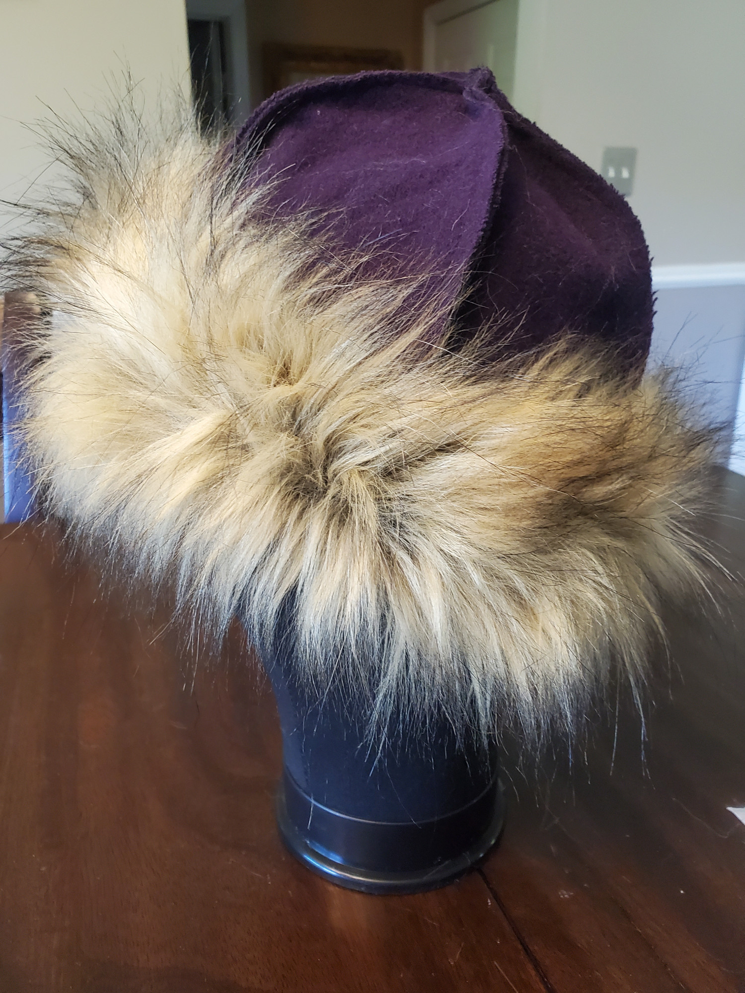 Viking Birka Hat Dark Purple Wool  medium