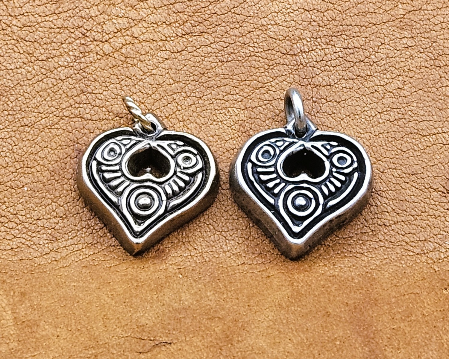 Viking Age raven heart pendant - small