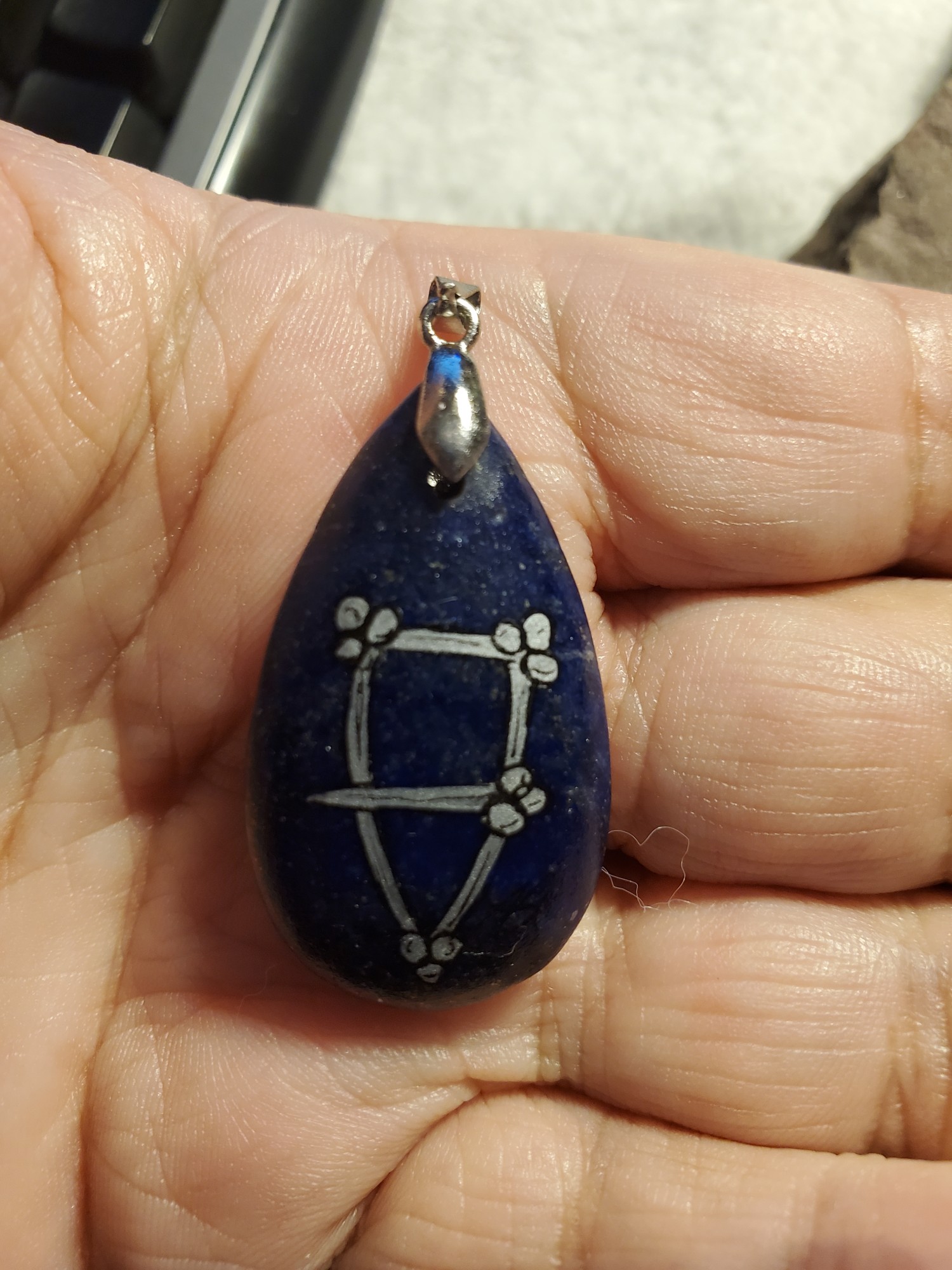 Silver Brooch East Kingdom Lapis Lazuli