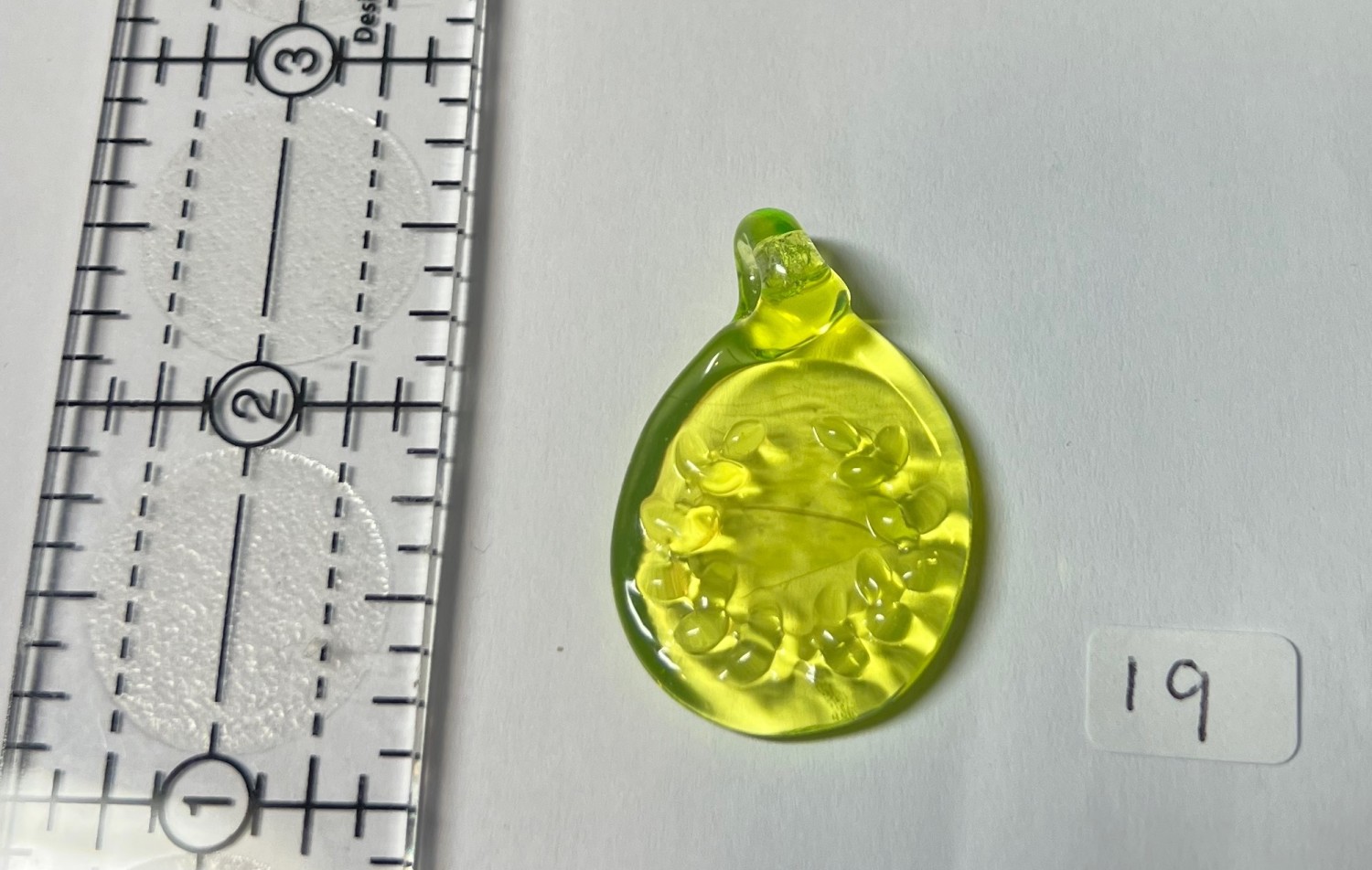 Uranium Glass Laurel Pendant