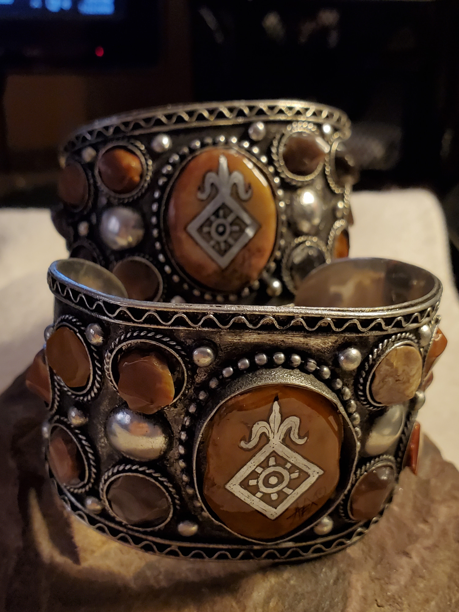 Order of the Mark Jasper Cuff Bracelet Set