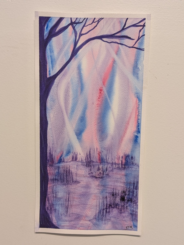 Rainbow Marsh Watercolor Painting