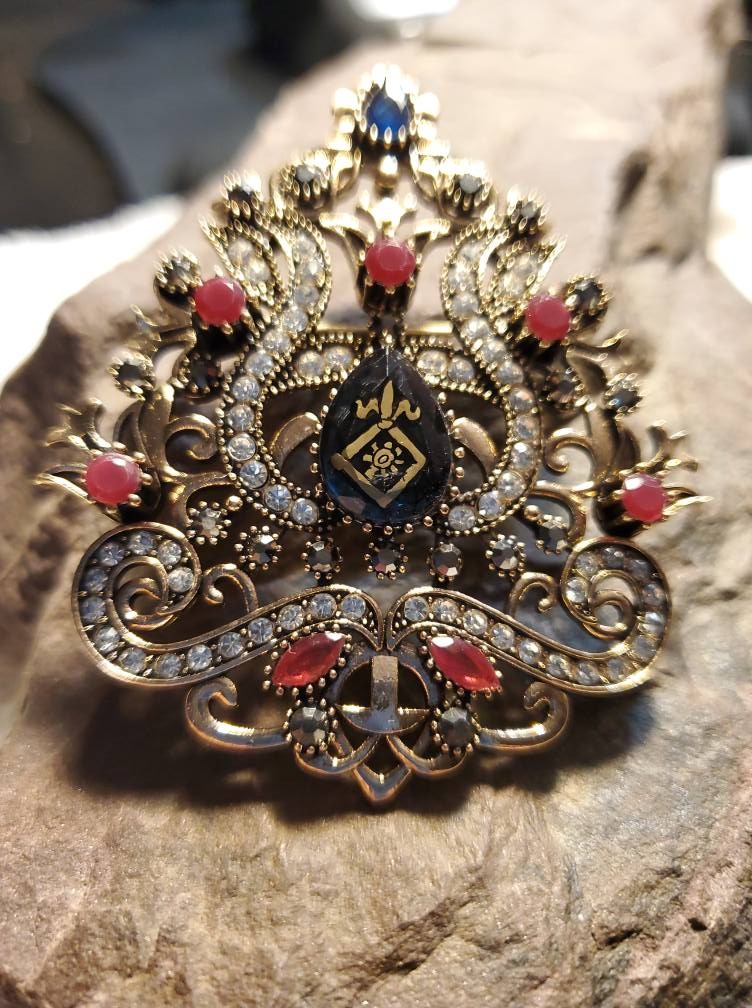 Order of the Mark Statement Brooch Blue Glass