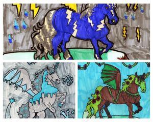 Elemental Alicorn 6 card set