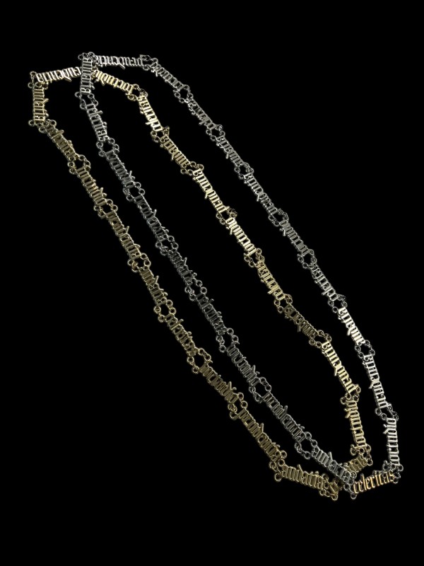 Squire or Knight Chain - Size XL - Fiore dei Liberi Martial Virtues - 18k gold plate