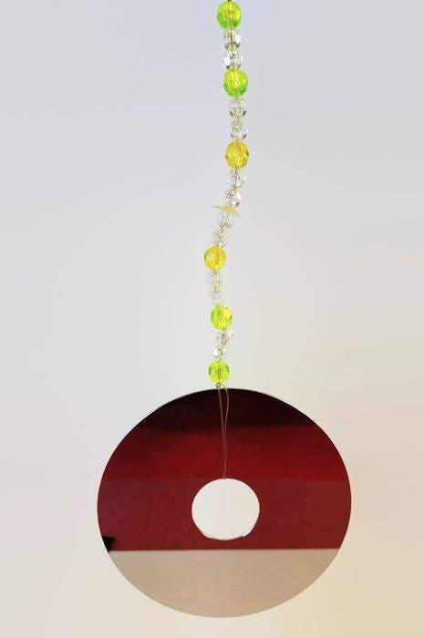 Computer hard drive platter suncatcher