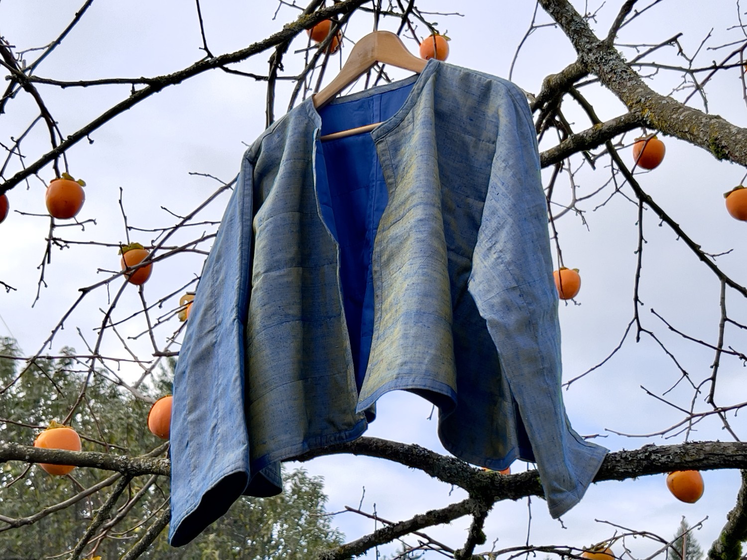 Little Silk Jacket Blue