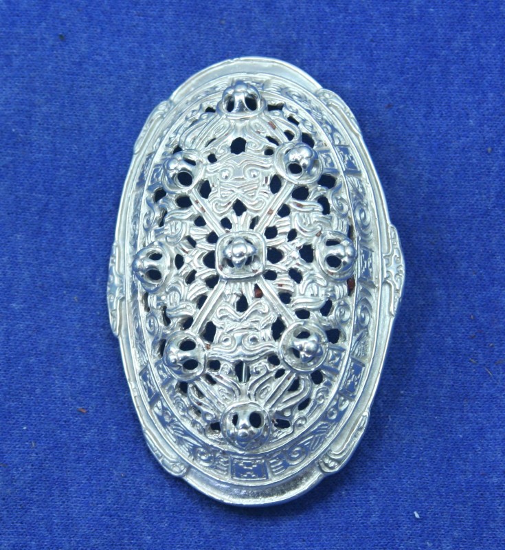 Tortoise Brooch Borre P51 in Sterling Silver