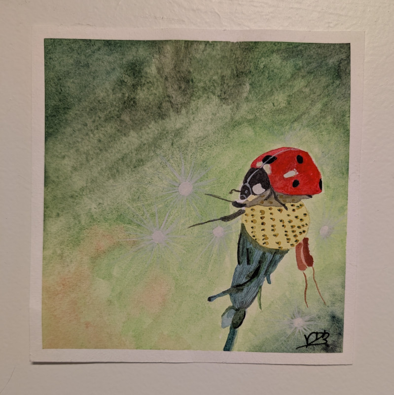 "Ladybug" Watercolor Painting
