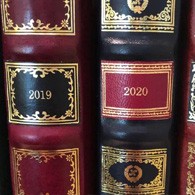 Leather Labels - Personalized in gold or silver - for Books, Albums+