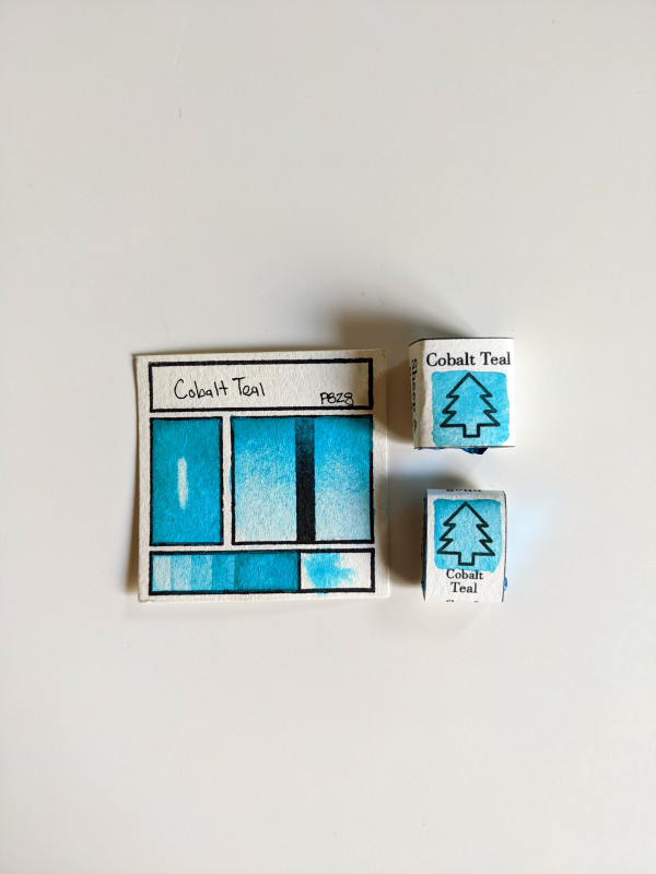 Cobalt Teal | Handmade Watercolors | Vegan