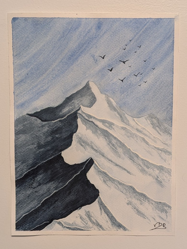 "The Old Man" Watercolor Painting