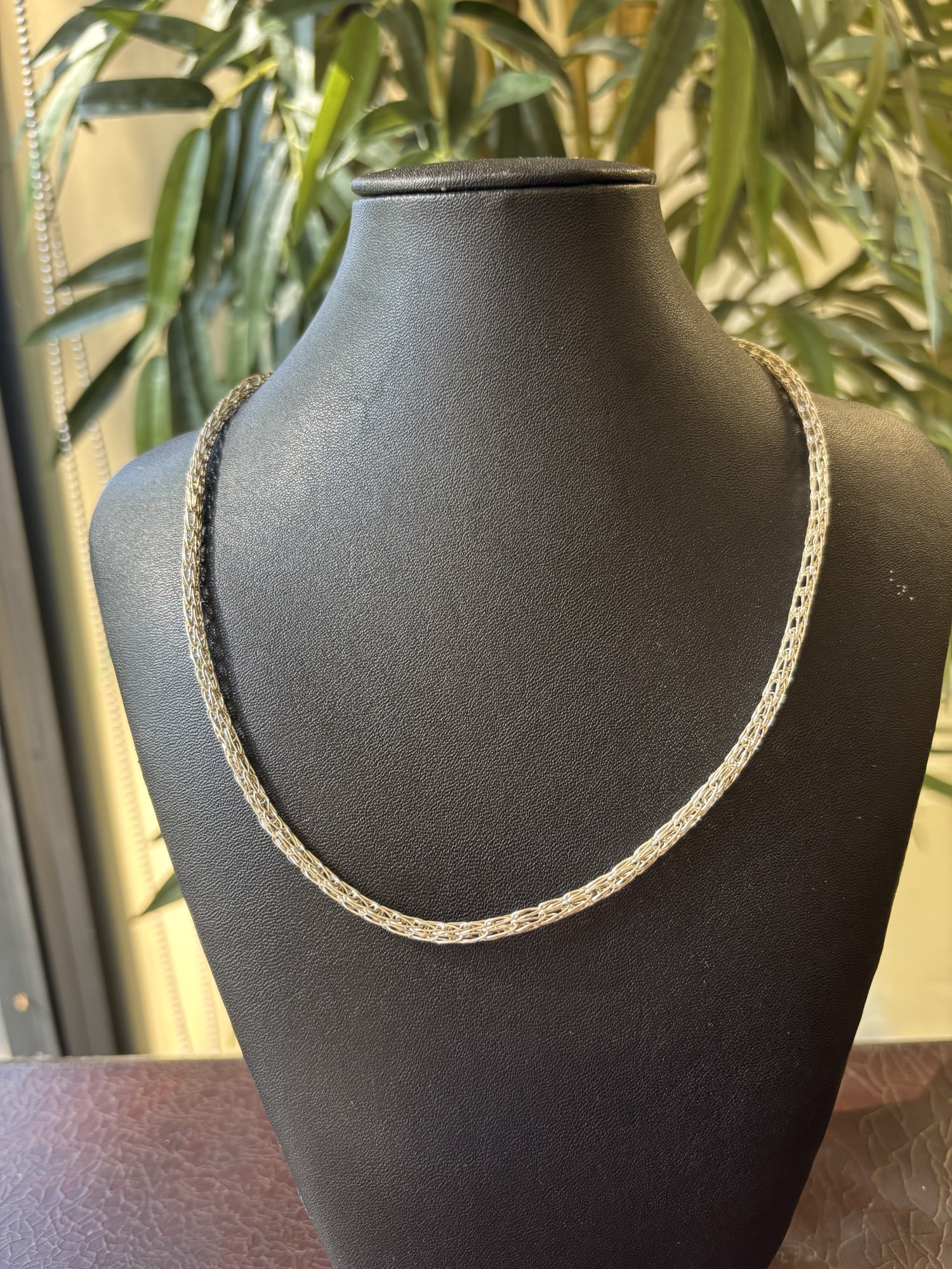 Sterling silver Viking wire weave necklace