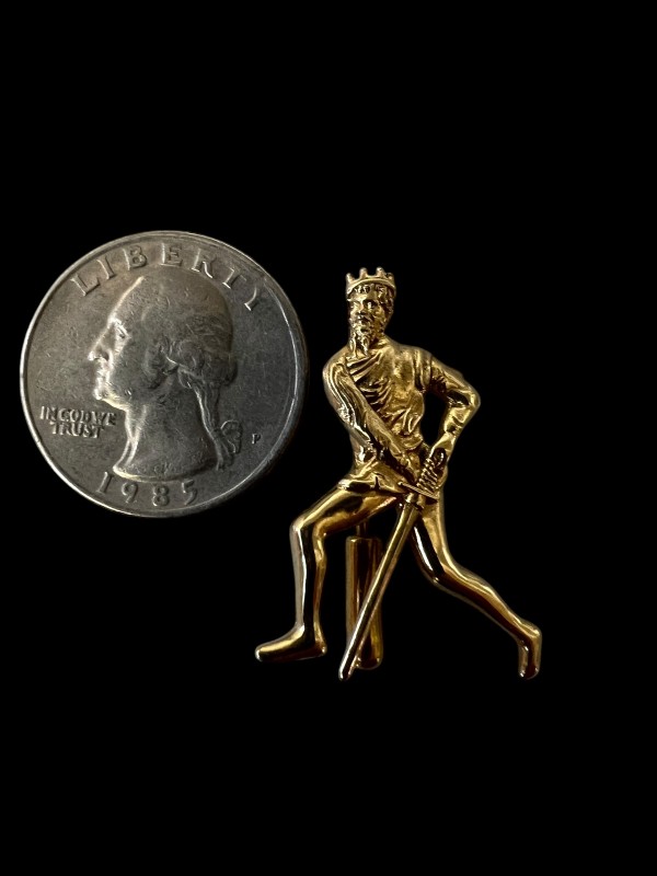 Fiore dei Liberi Segno - Denti di Zenghiaro Sword in Two Hands - Italian Swordmaster - 15th century - Medieval-Style Pin (Fechtbuch)