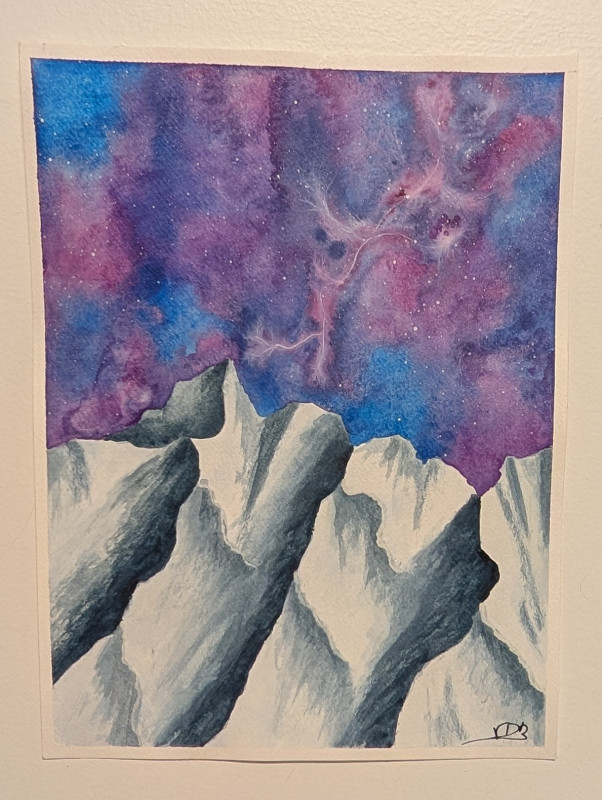 "Under a Nebulous Sky" Watercolor Painting