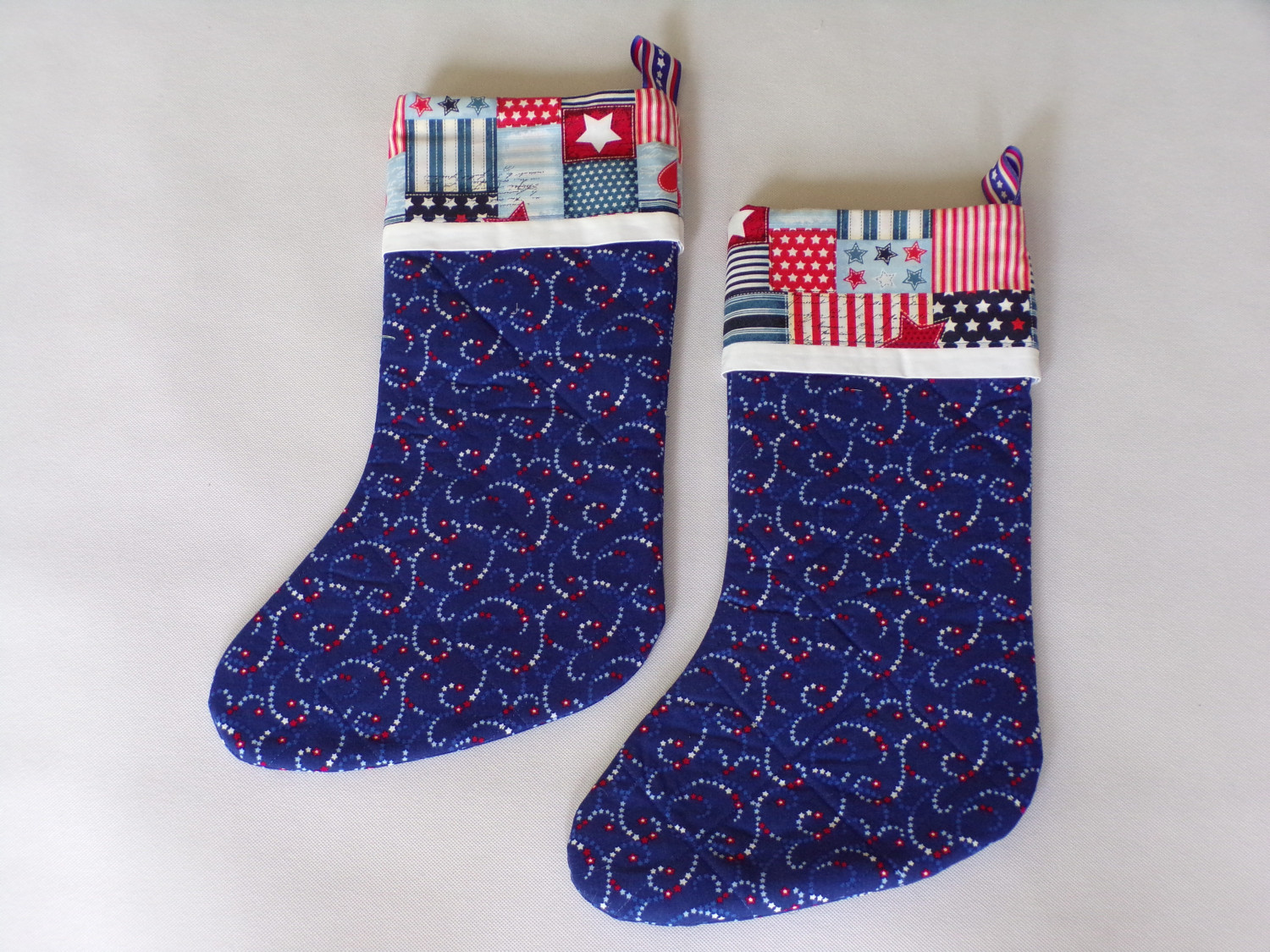 Patriotic Quilted Stockings