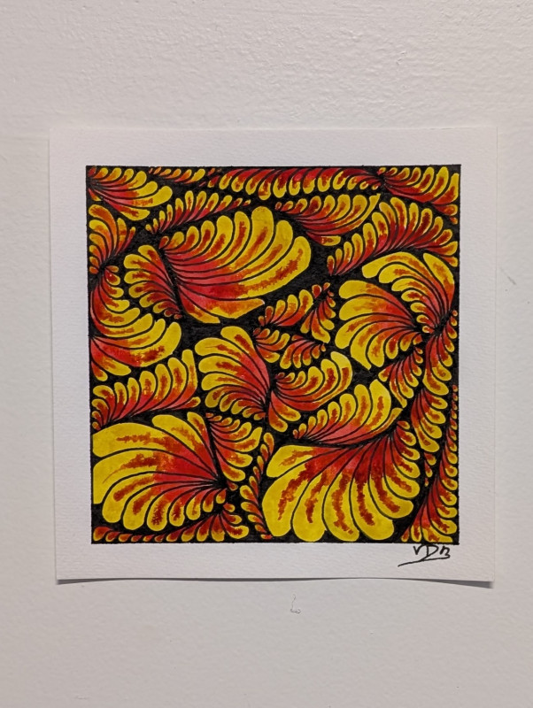 "Fire" Watercolor Painting