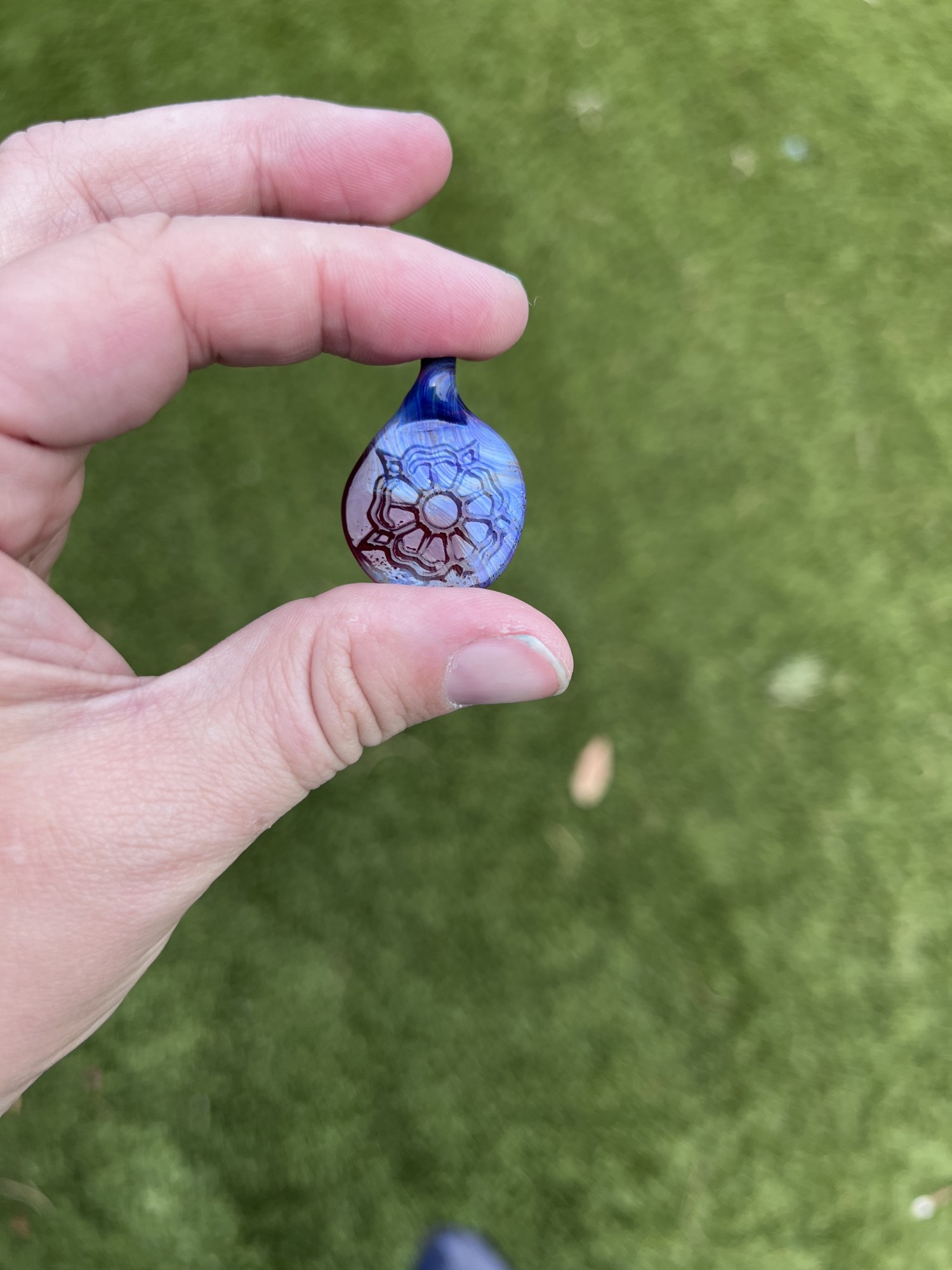 Glass Rose Pendant