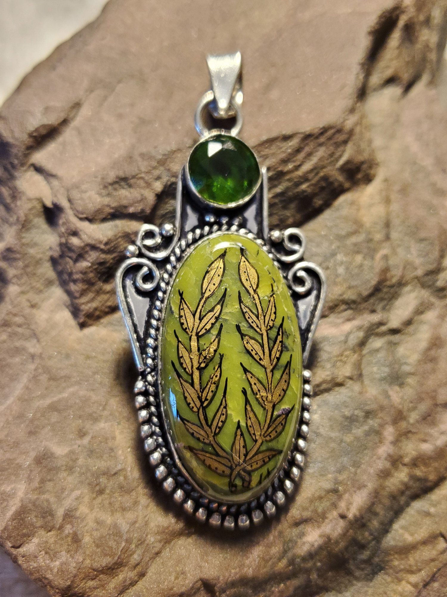 Laurel Stitchtite Jasper Pendant