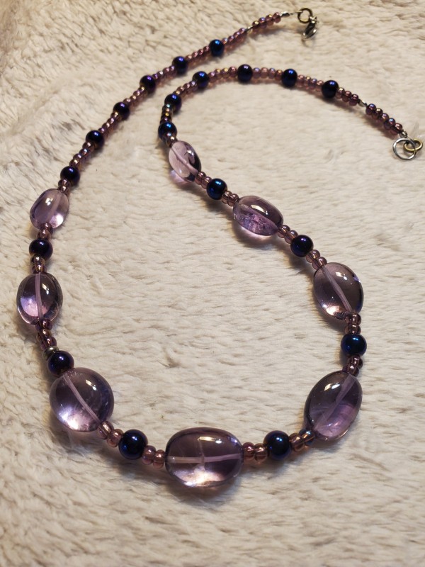 Murano Glass Lavender Necklace