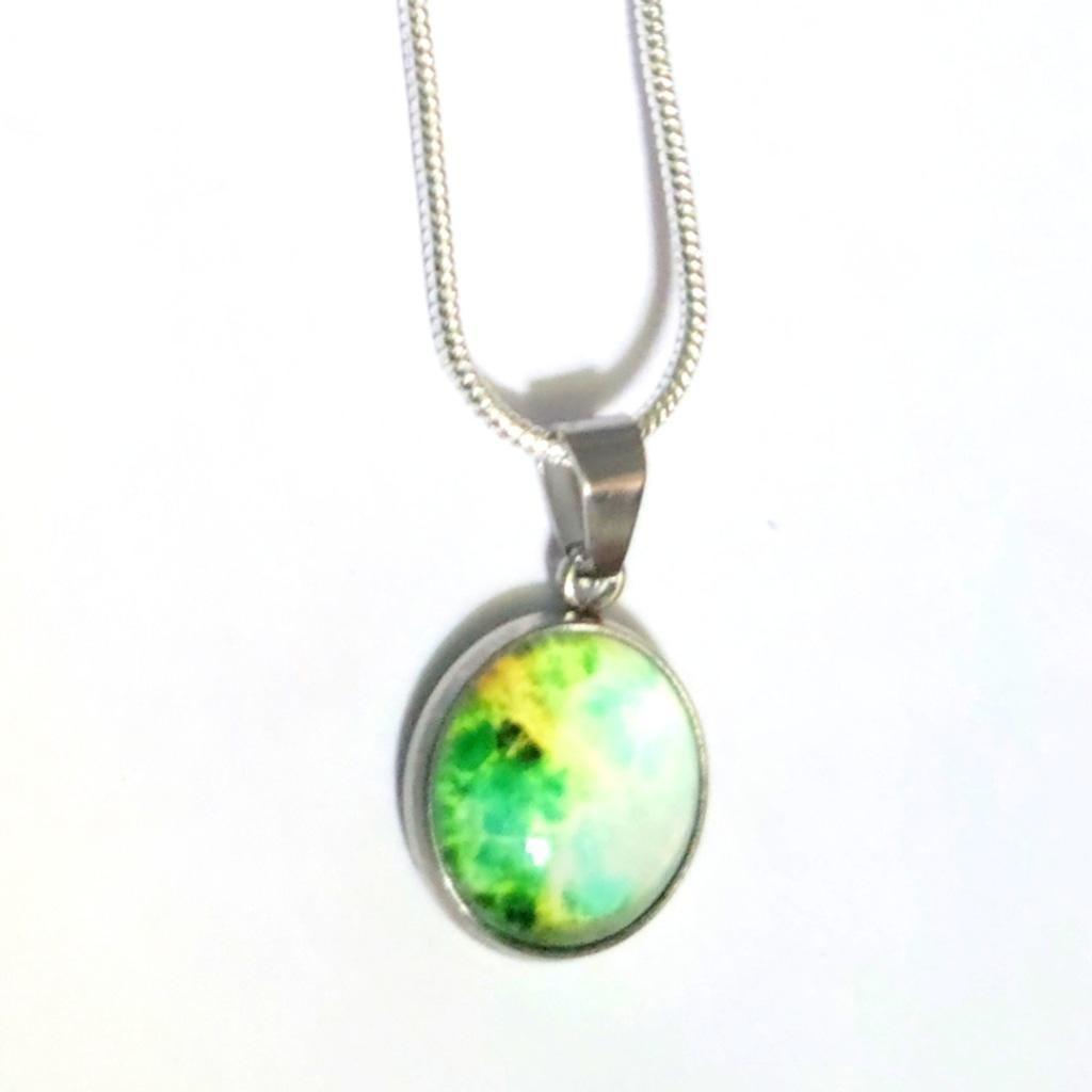 925 Sterling Silver nebula galaxy necklace
