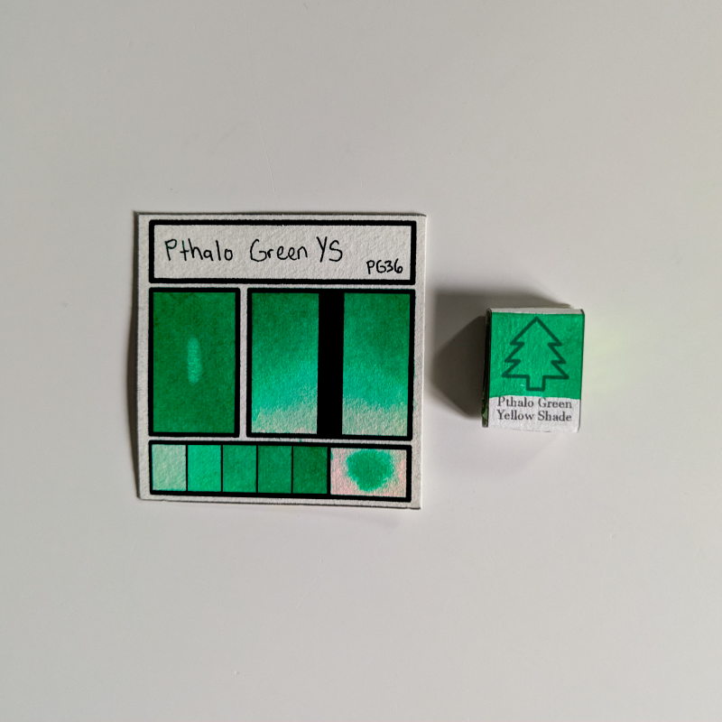 Pthalo Green Yellow Shade | Handmade Watercolors | Vegan